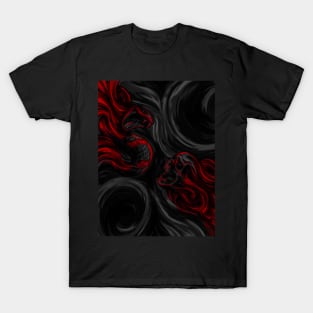 Skull & Snake (dark red) T-Shirt